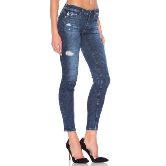 Adriano Goldschmied Blue 8 Years Whistler Super Skinny Legging Distress Jean 24 - Picture 2 of 12